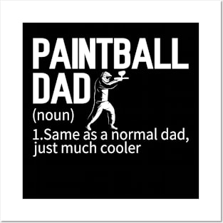 Funny Paintball Dad Definition Paintballing Posters and Art